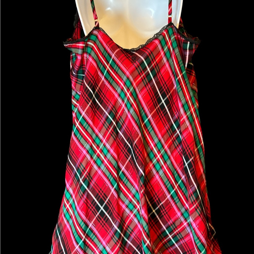 Victoria Secret Plaid Red and Green Women's Nightgown Size XXL - Picture 3 of 5
